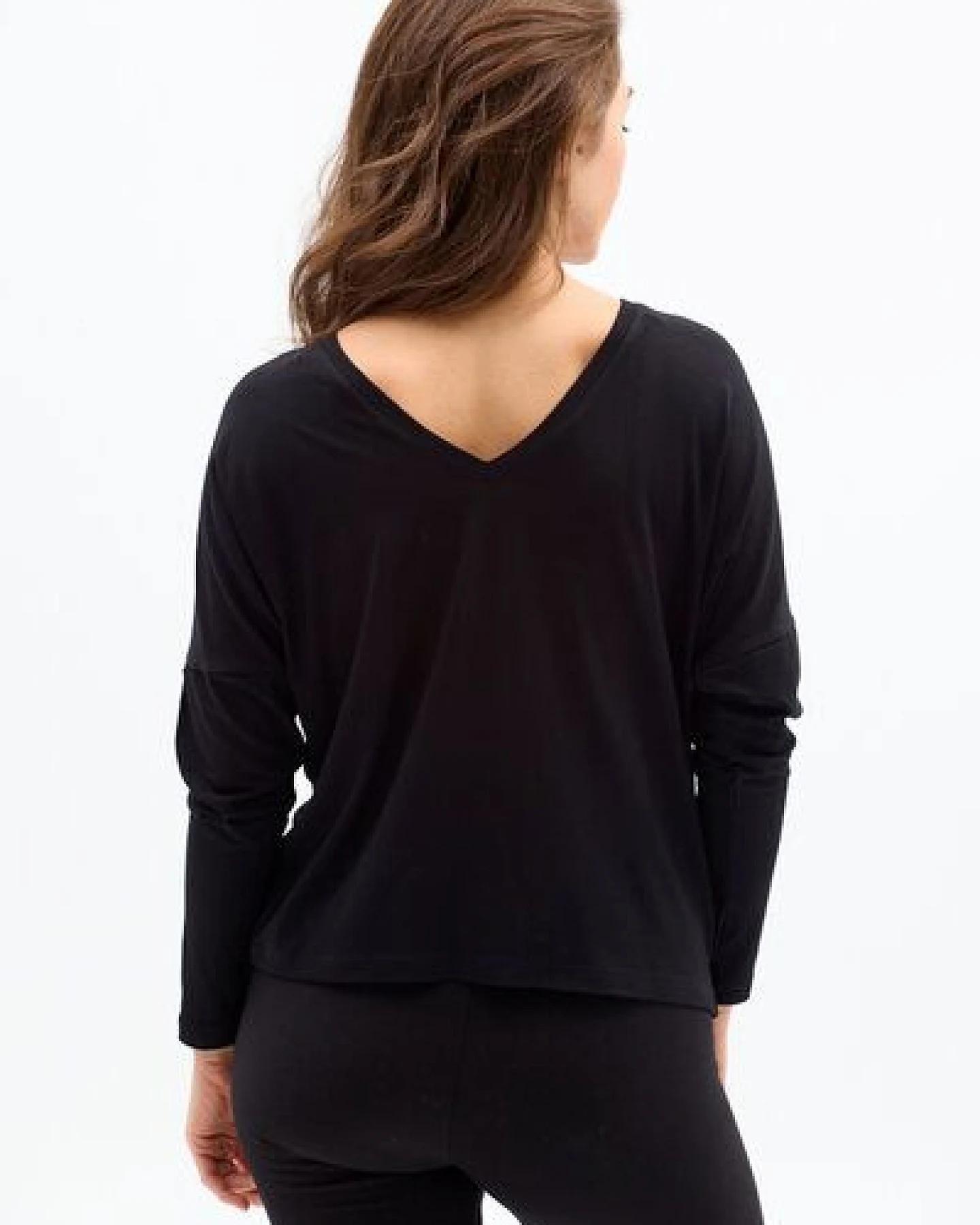 KOKOworld Bluse Saja – weiche Viskose weiter Schnitt reversible V-Ausschnitt – Fair produziert – Ansicht 3