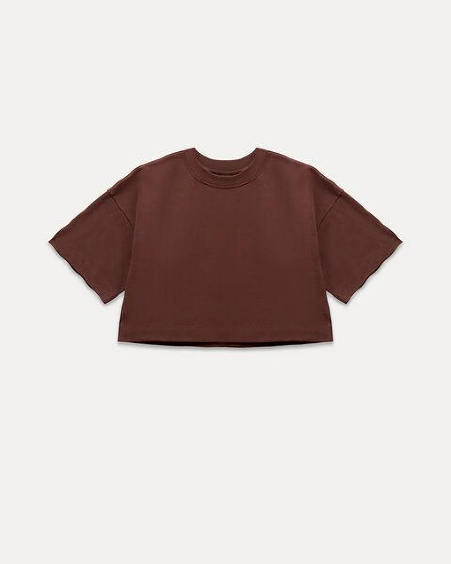 noemvri fashion label Cropped T-Shirt Susa braun – Ansicht 4