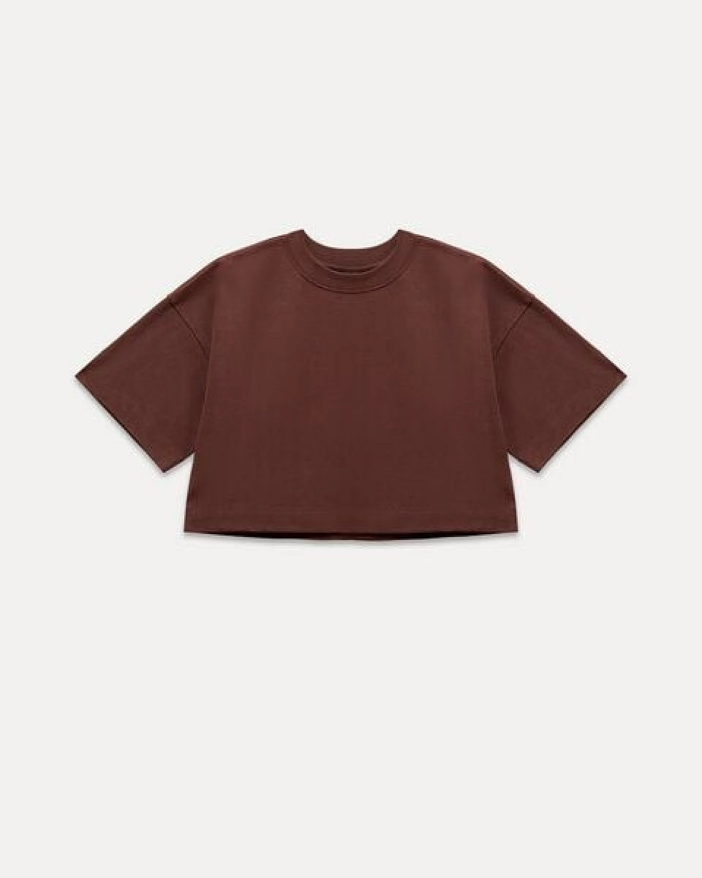 noemvri fashion label Cropped T-Shirt Susa braun – Ansicht 4