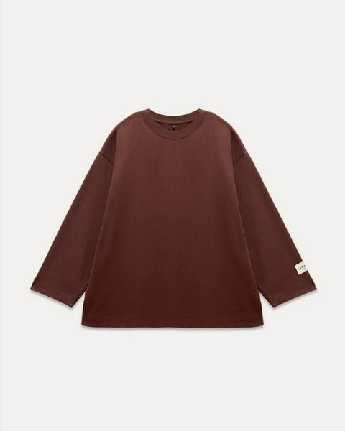 noemvri fashion label Oversized Longsleeve Bailey braun – Ansicht 2