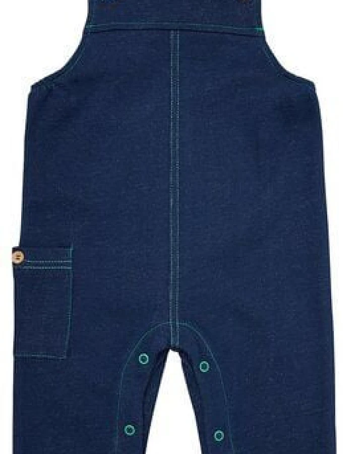 loud + proud Babys & Kinder Latzhose in Jeans-Optik, GOTS-zertifiziert