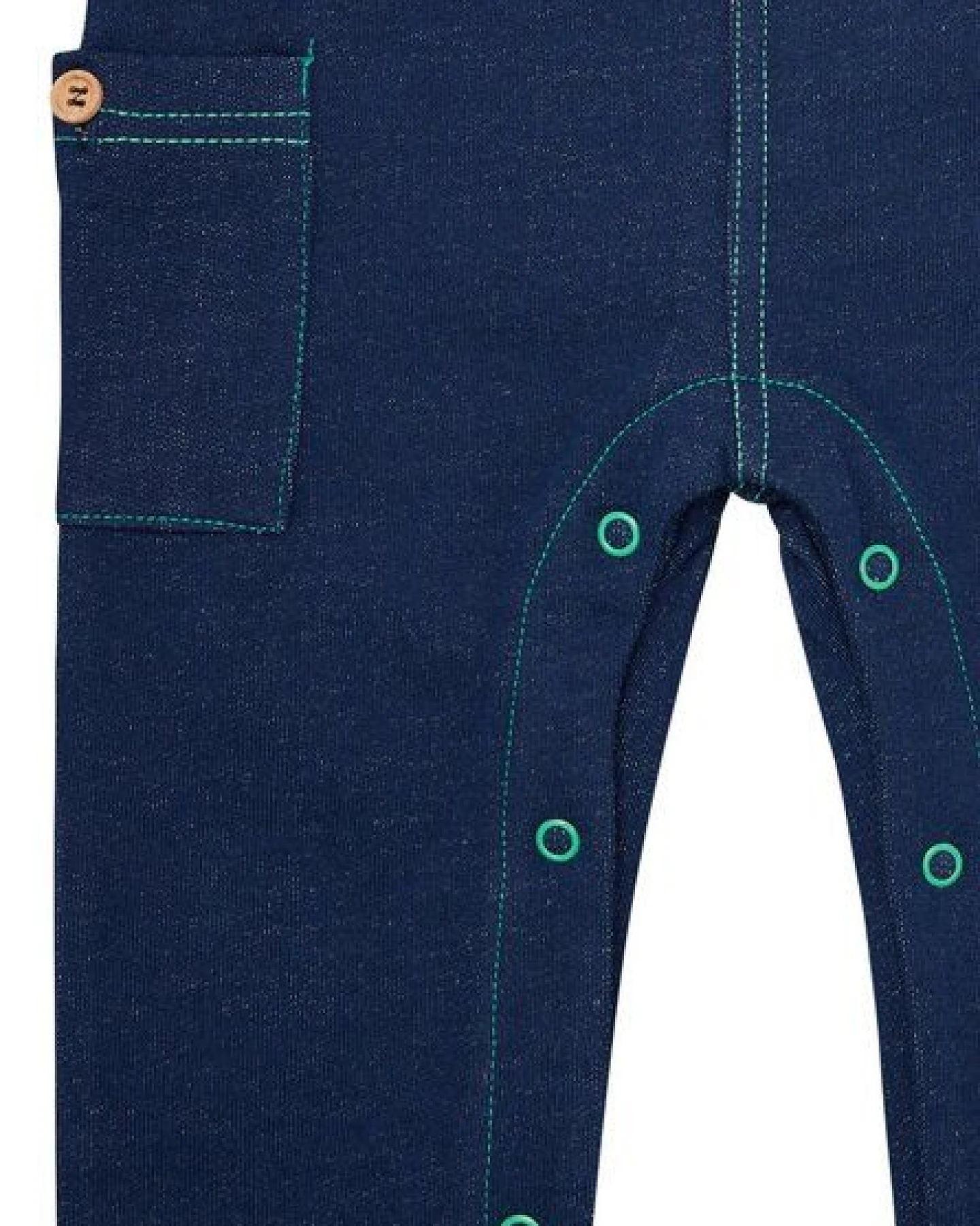 loud + proud Babys & Kinder Latzhose in Jeans-Optik, GOTS-zertifiziert – Ansicht 3
