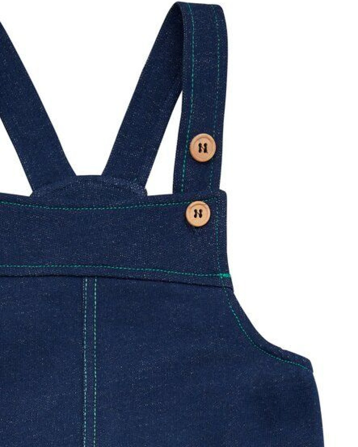 loud + proud Babys & Kinder Latzhose in Jeans-Optik, GOTS-zertifiziert – Ansicht 4
