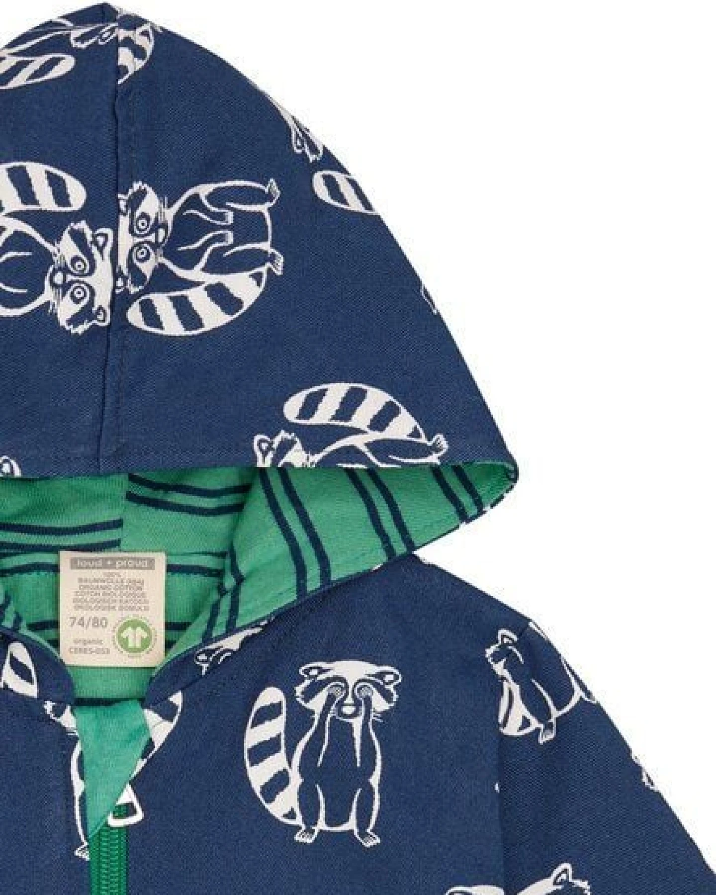 loud + proud Babys & Kinder Wasserabweisende Jacke mit Druck, GOTS-zertifiziert – Ansicht 3