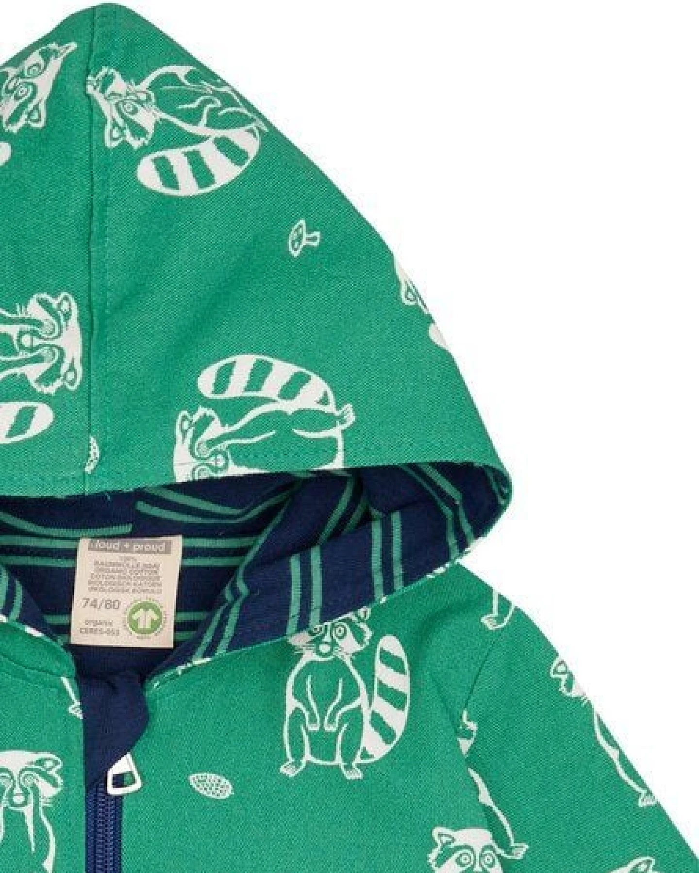 loud + proud Babys & Kinder Wasserabweisende Jacke mit Druck, GOTS-zertifiziert – Ansicht 3