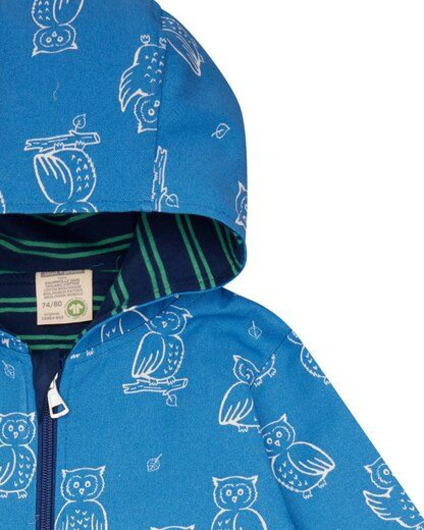 loud + proud Babys & Kinder Wasserabweisender Overall mit Druck, GOTS-zertifiziert – Ansicht 4