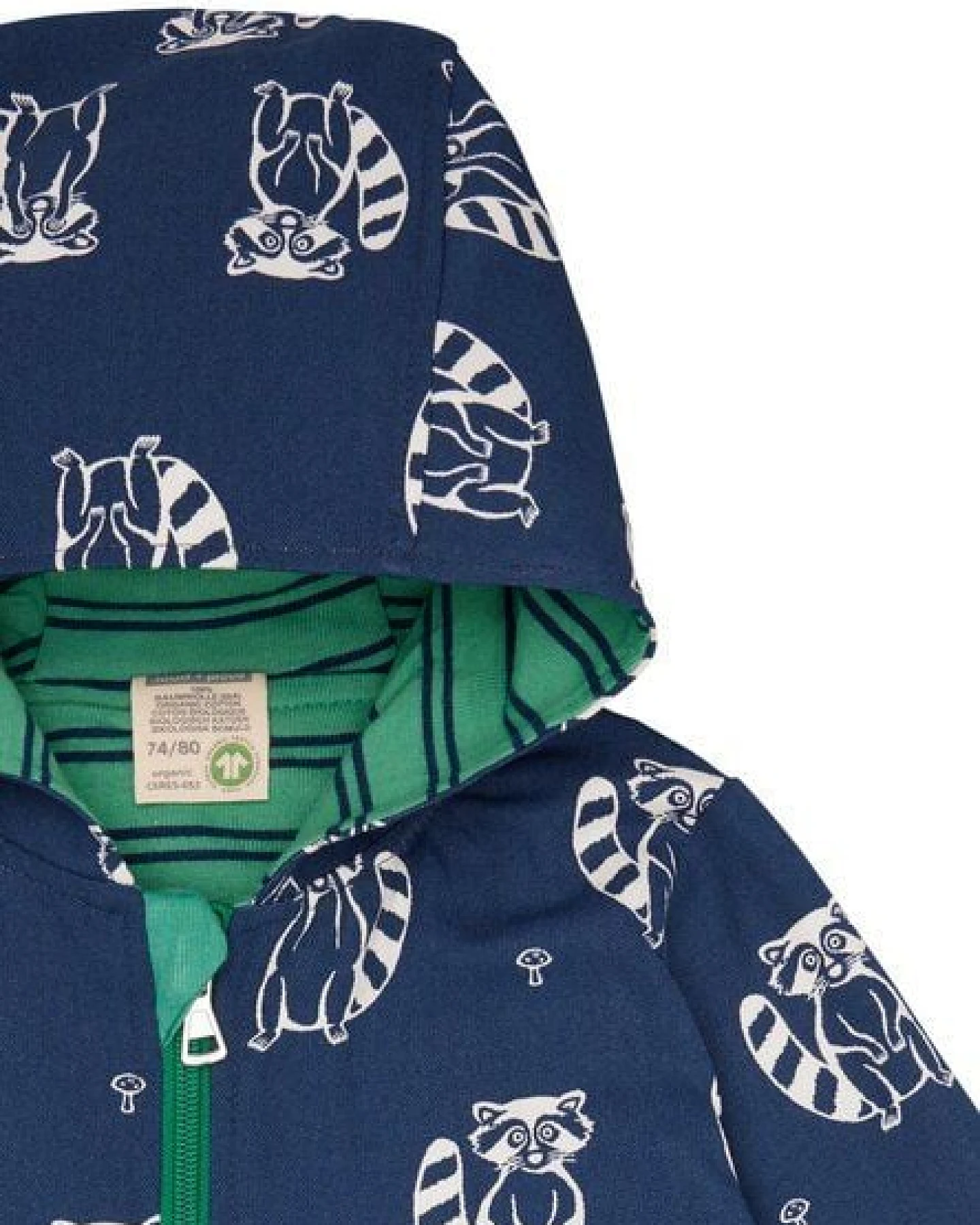 loud + proud Babys & Kinder Wasserabweisender Overall mit Druck, GOTS-zertifiziert – Ansicht 4