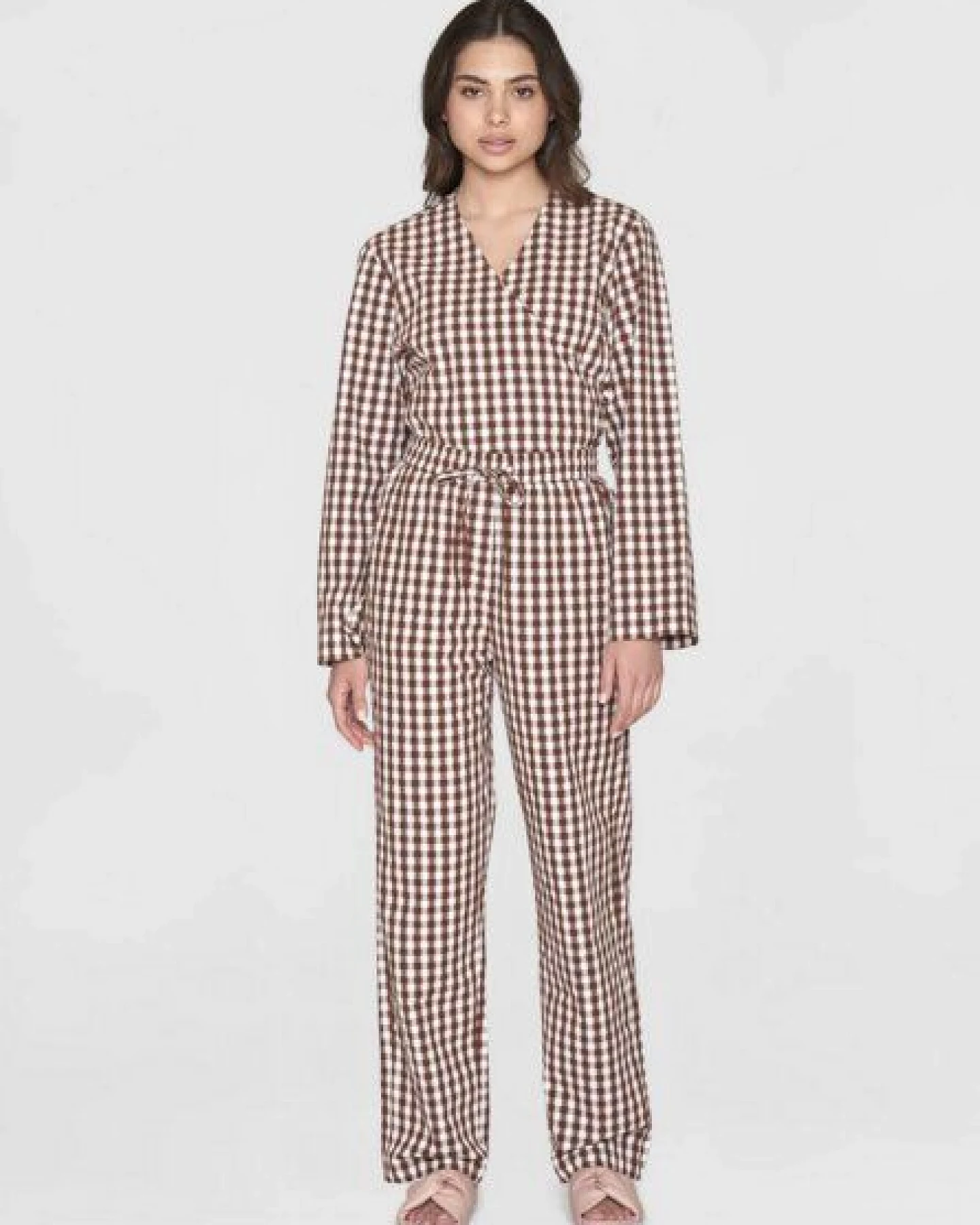 KnowledgeCotton Apparel Barrel High-Rise Seersucker Pants Chloe - aus Bio-Baumwolle – Ansicht 3
