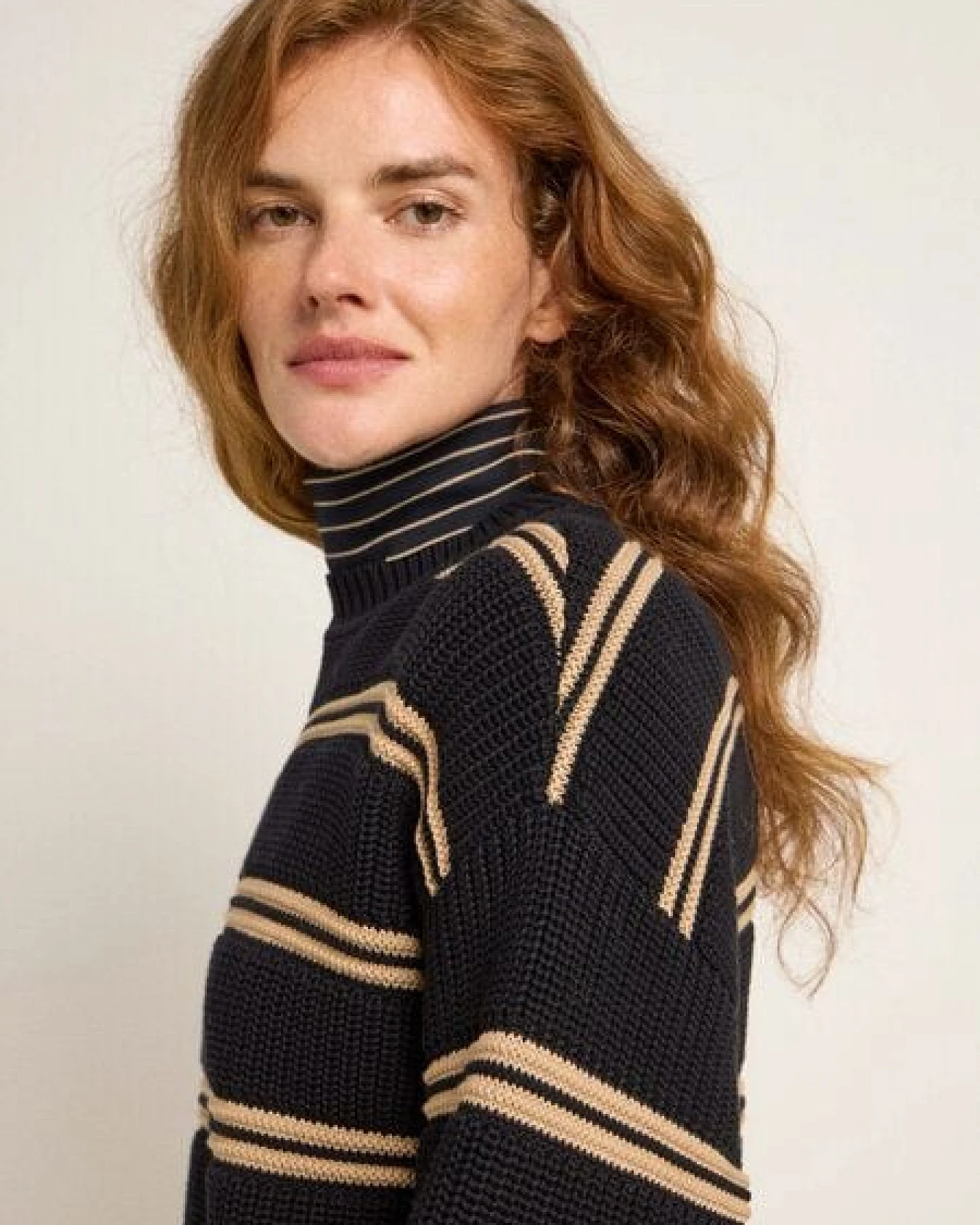 LANIUS Streifenpullover aus Bio-Baumwolle – Ansicht 4