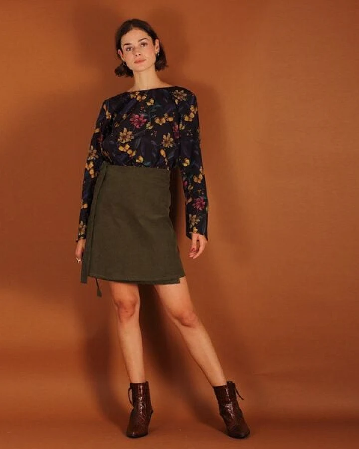 ManduTrap Florale Bluse Lanah aus Biobaumwolle kbA