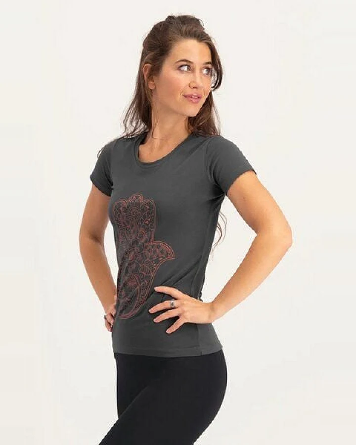 Urban Goddess Hamsa Core Yoga Tee aus Bio-Baumwolle