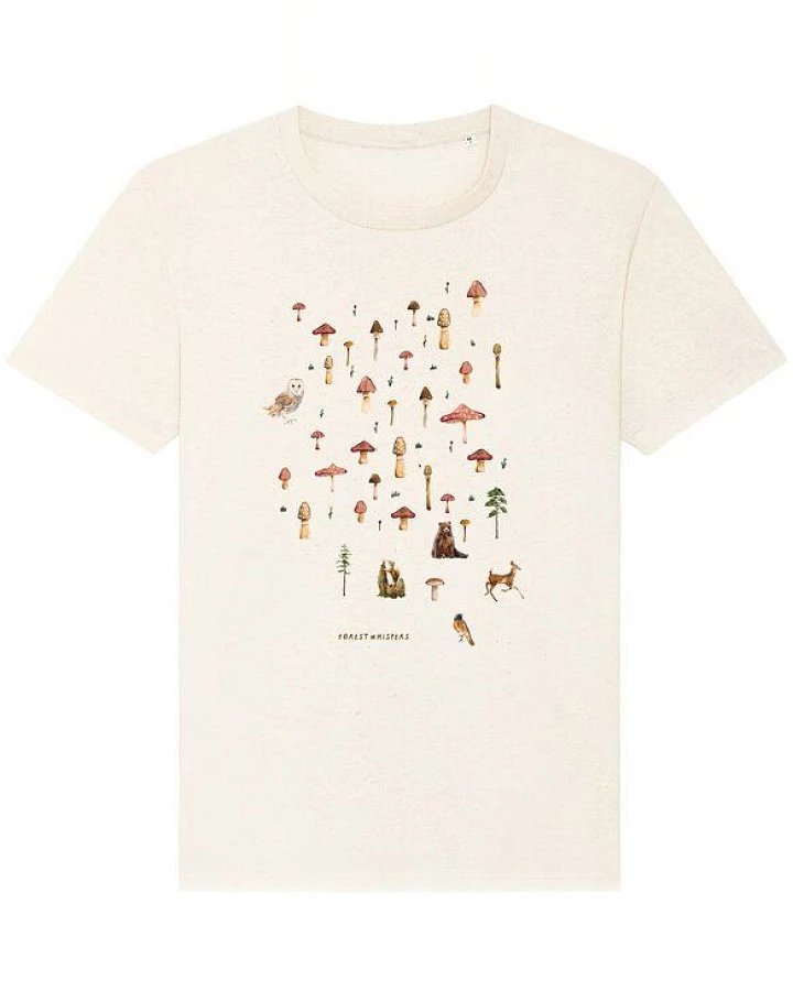 Kultgut NEW Upcycling Generation- Artdesign - Bioshirt / Forest Whispers