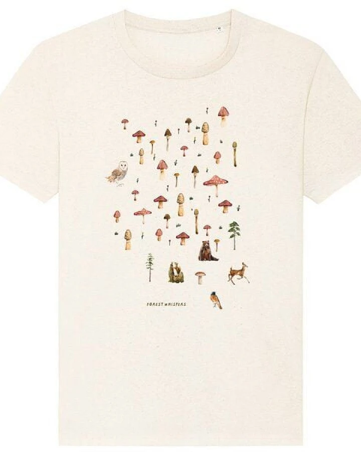 Kultgut NEW Upcycling Generation- Artdesign - Bioshirt / Forest Whispers
