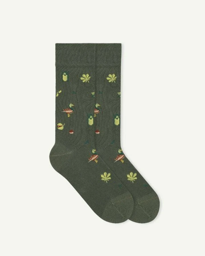 von Jungfeld Gemusterte Socken mit Herbst Icons