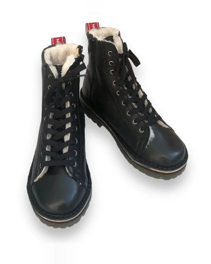 Grünbein Shoes Schnürboots mit Lammfell, Noa