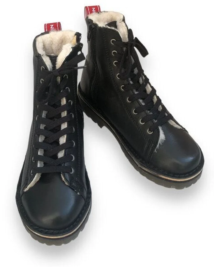 Grünbein Shoes Schnürboots mit Lammfell, Noa
