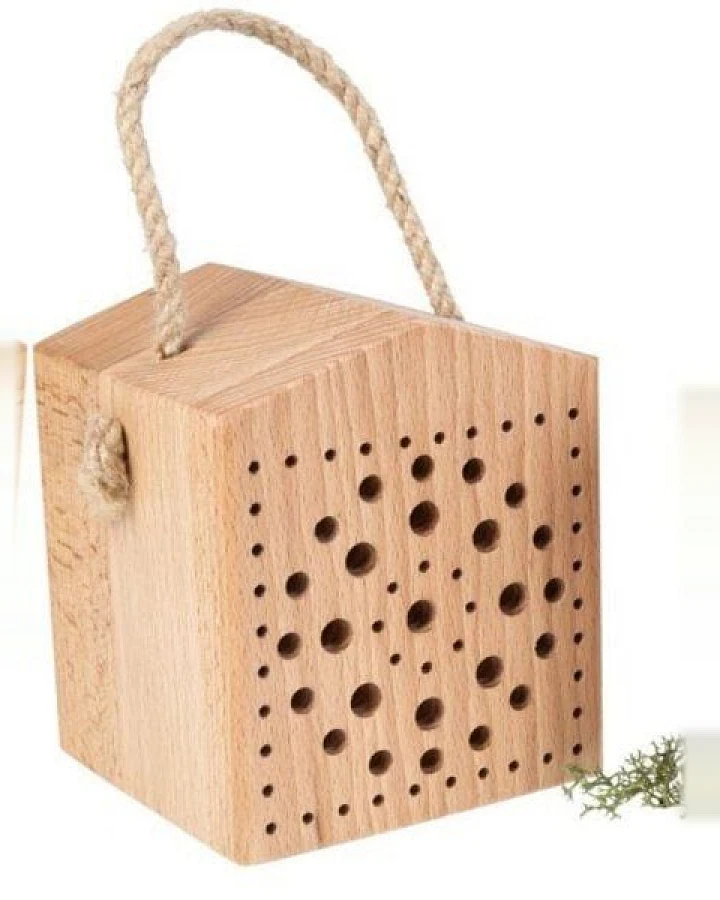 ReineNatur Insektenhotel aus Ahorn-Holz - Größe: 12x10x10 cm