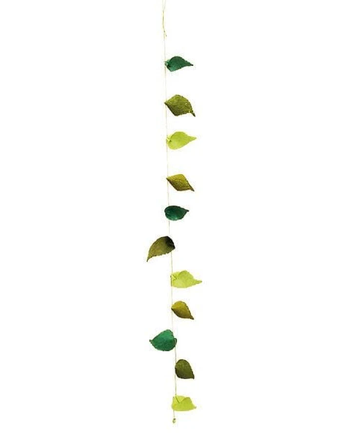 Sundara Deko-Girlande "LEAVES" aus handgeschöpftem Recycling Baumwollpapier