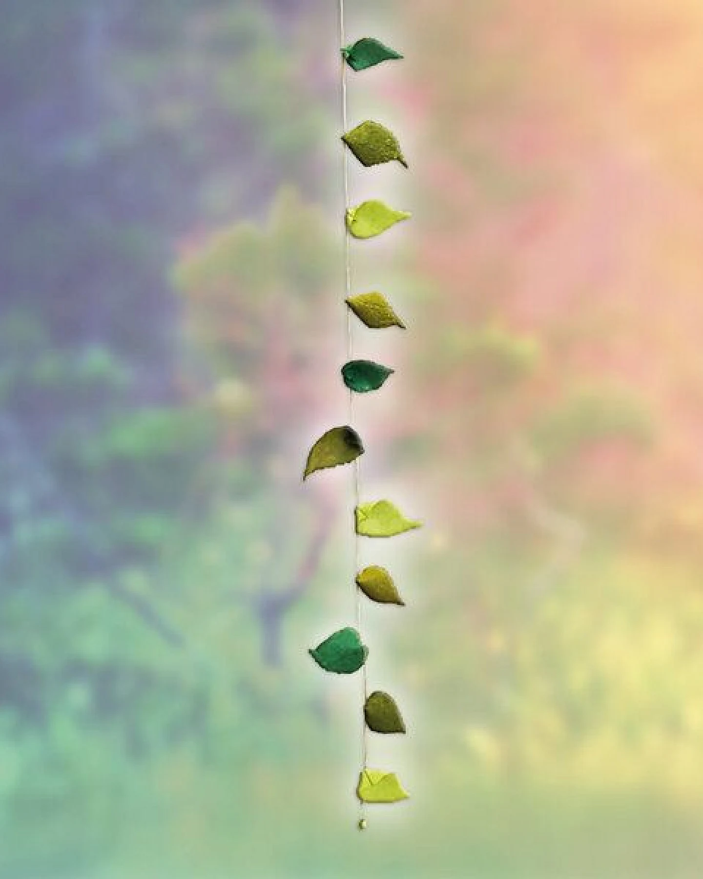 Sundara Deko-Girlande "LEAVES" aus handgeschöpftem Recycling Baumwollpapier – Ansicht 2