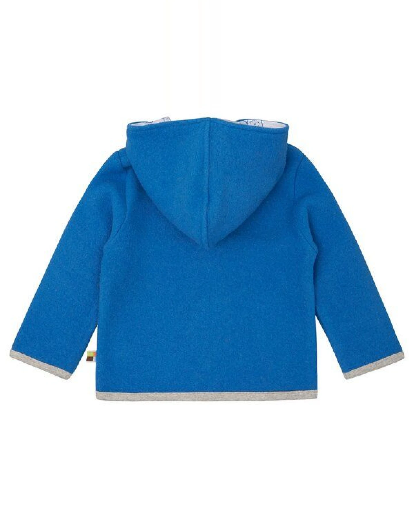 loud + proud Babys & Kinder Wollfleece-Jacke mit Kapuze, GOTS-zertifiziert – Ansicht 2