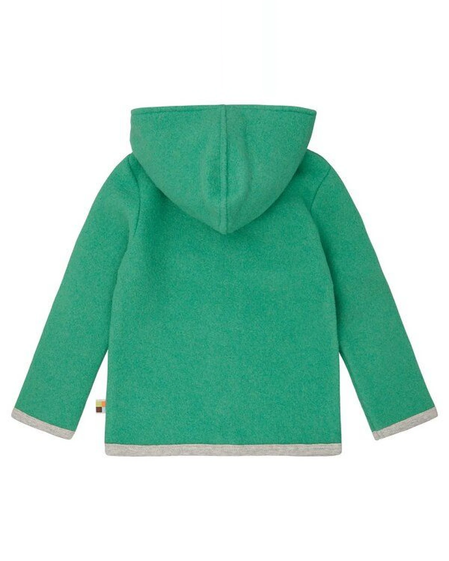 loud + proud Babys & Kinder Wollfleece-Jacke mit Kapuze, GOTS-zertifiziert – Ansicht 2