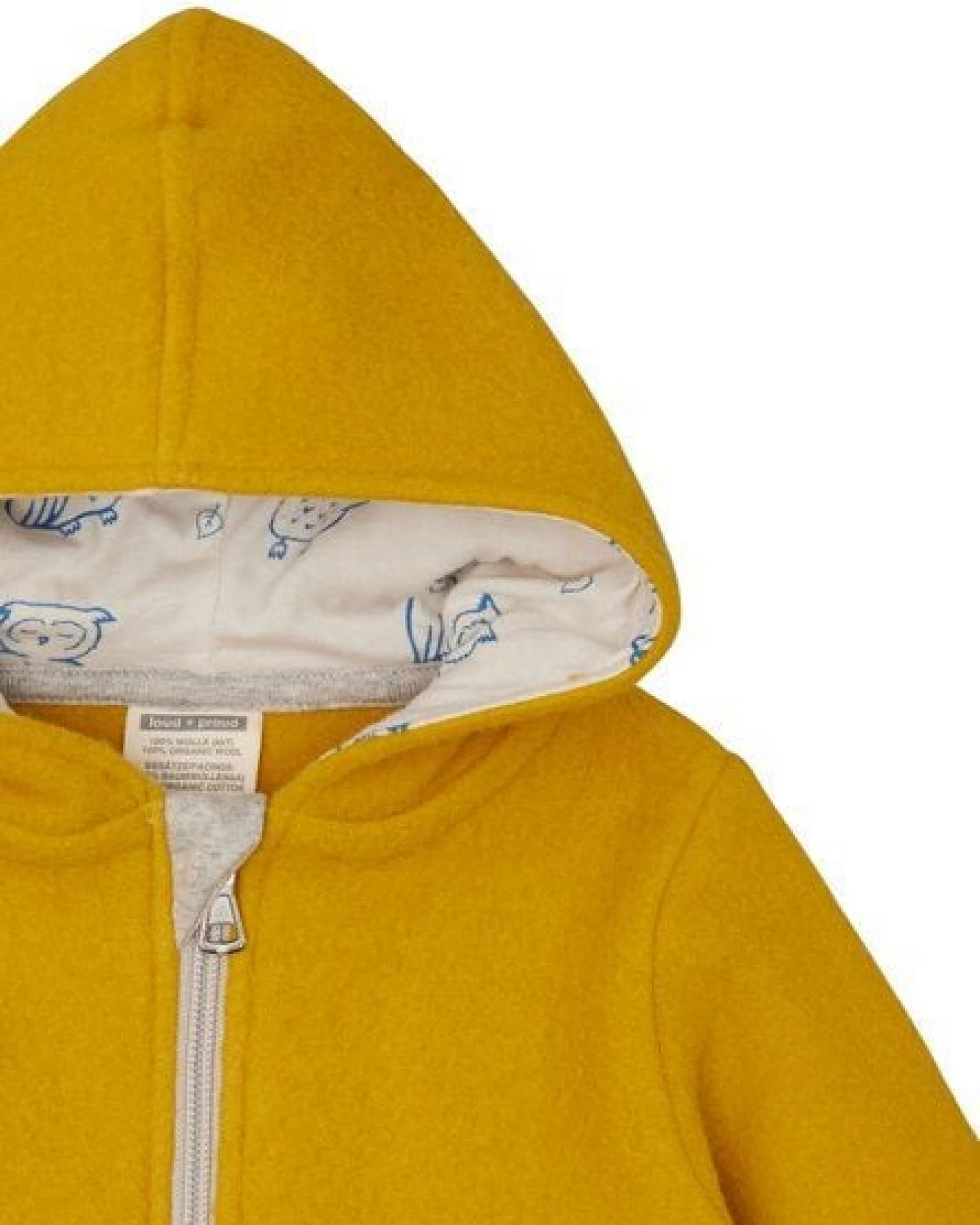 loud + proud Babys & Kinder Wollfleece-Jacke mit Kapuze, GOTS-zertifiziert – Ansicht 3