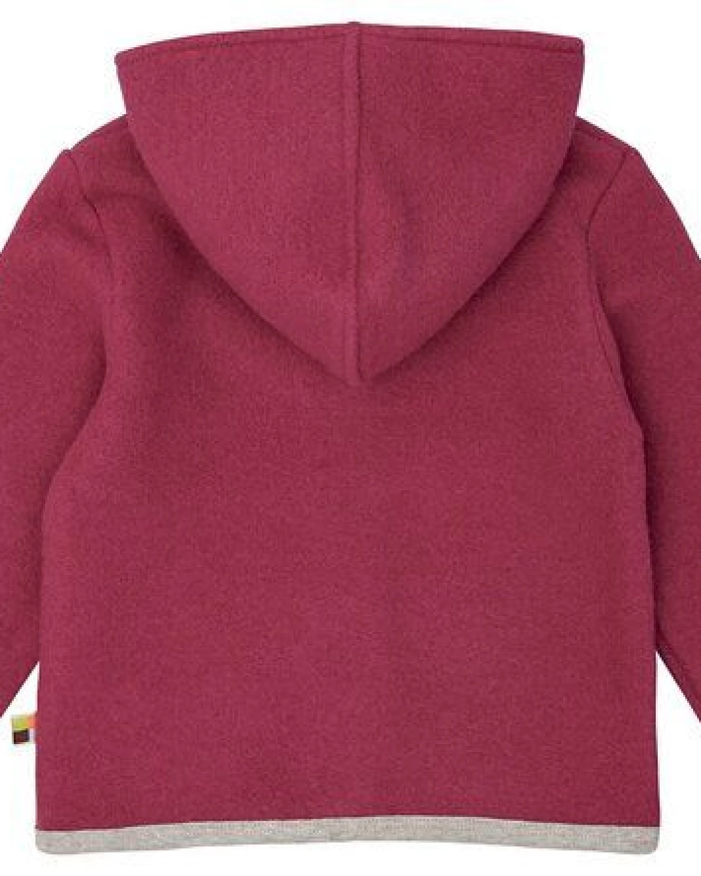 loud + proud Babys & Kinder Wollfleece-Jacke mit Kapuze, GOTS-zertifiziert – Ansicht 2