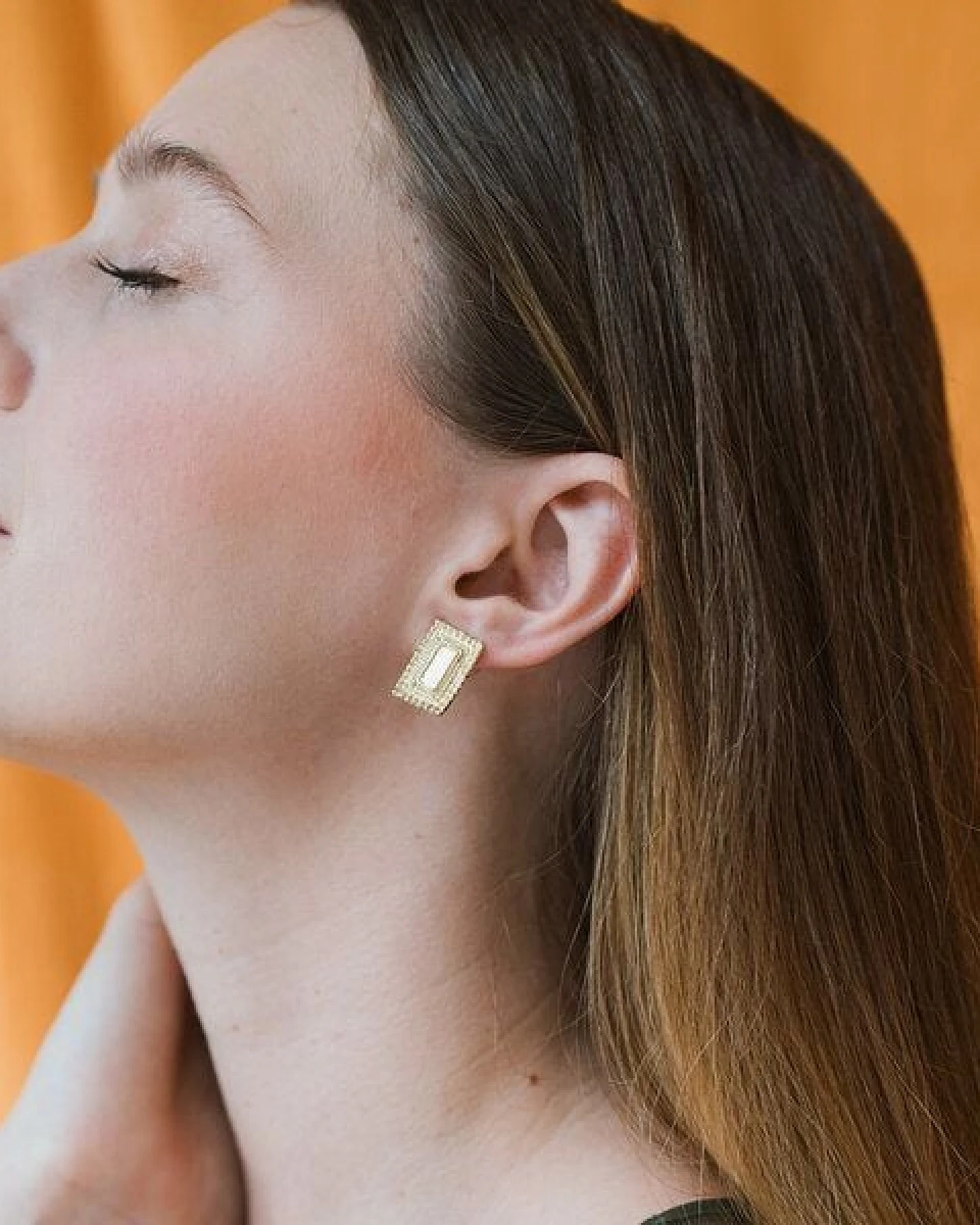 Frida Feeling Bhavani Ohrstecker, 2er Set (Kreis & Rechteck) – Ansicht 3