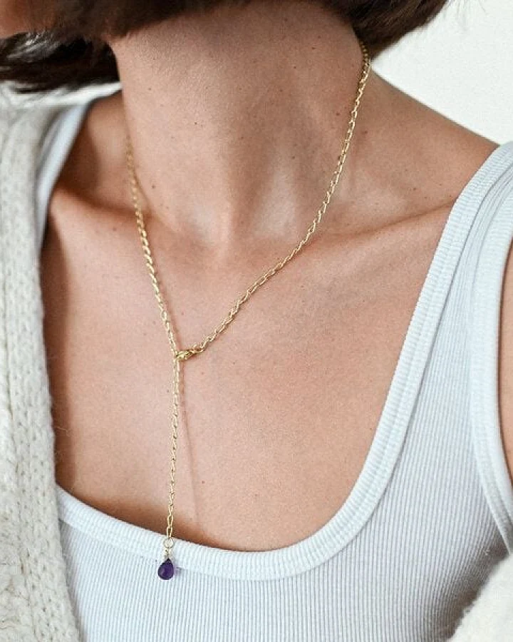 Frida Feeling Halskette Indali mit Amethyst Halbedelstein