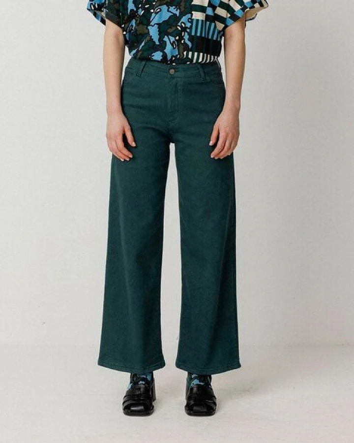 SKFK Ainhize Wide Leg Jeans - Dark Green