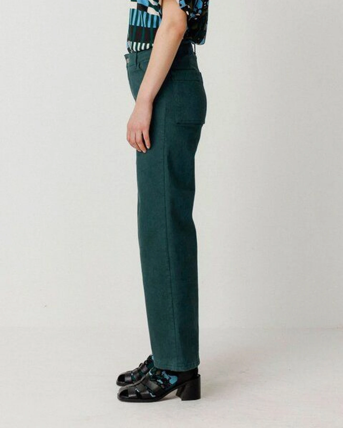 SKFK Ainhize Wide Leg Jeans - Dark Green – Ansicht 2