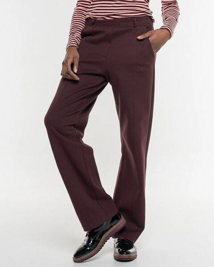 Alma & Lovis Edle Hose in Gabardine-Struktur aus feiner Bio-Baumwolle