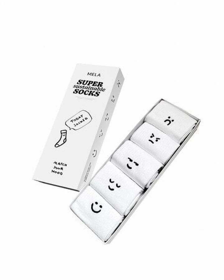 Gerippte Socken Stickerei 5er Pack