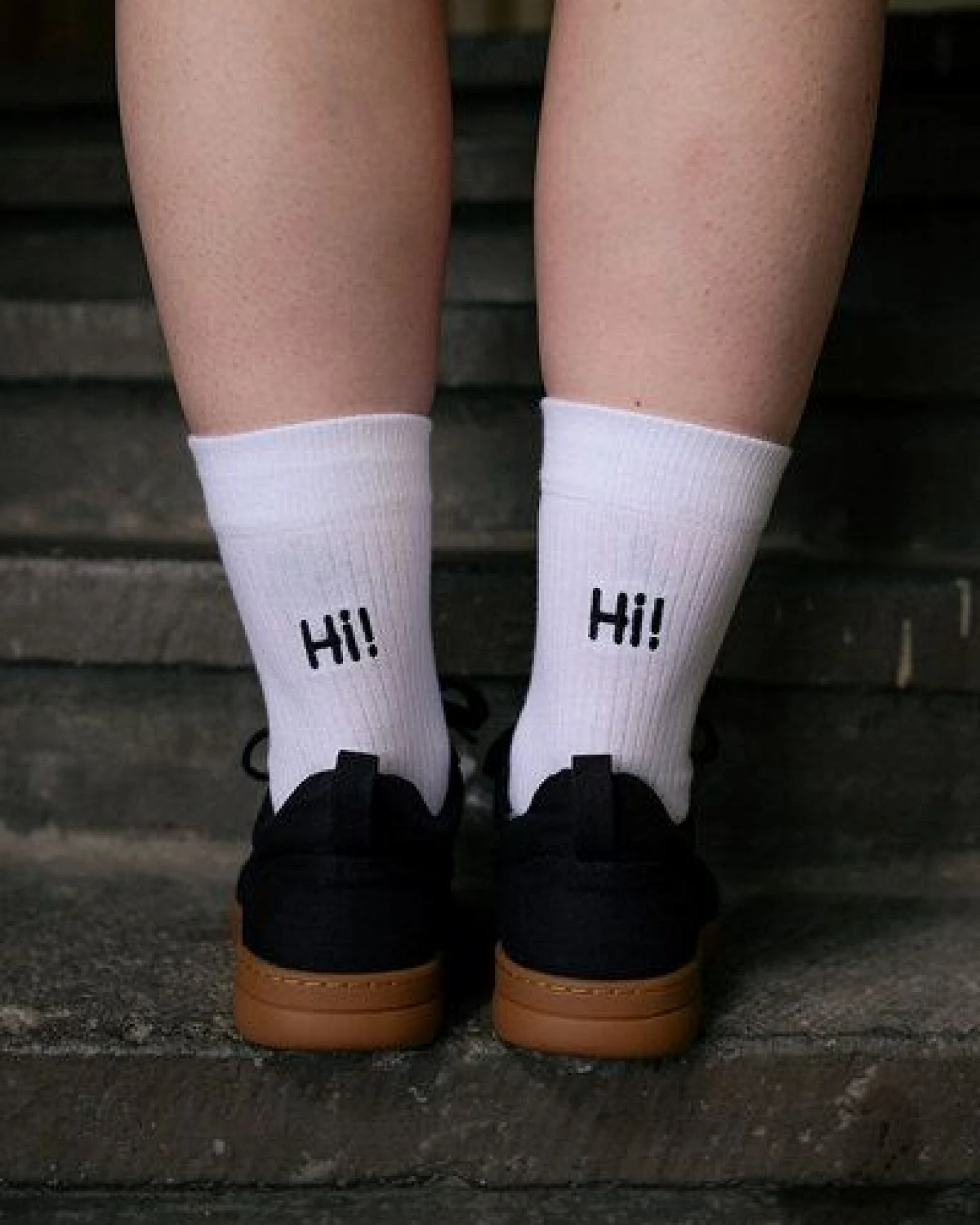 Gerippte Socken Stickerei 1er Pack – Ansicht 2