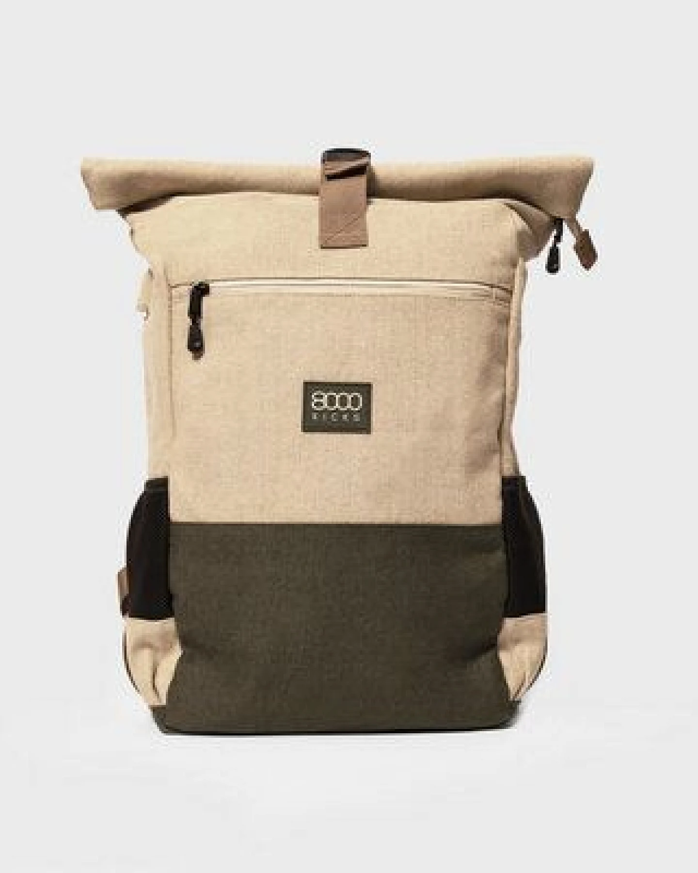 8000Kicks Alltagsrucksack aus Hanf – wetterfest und langlebig - Schwarz, Beige & Grün, Beige & Rot und Marineblau – Ansicht 2