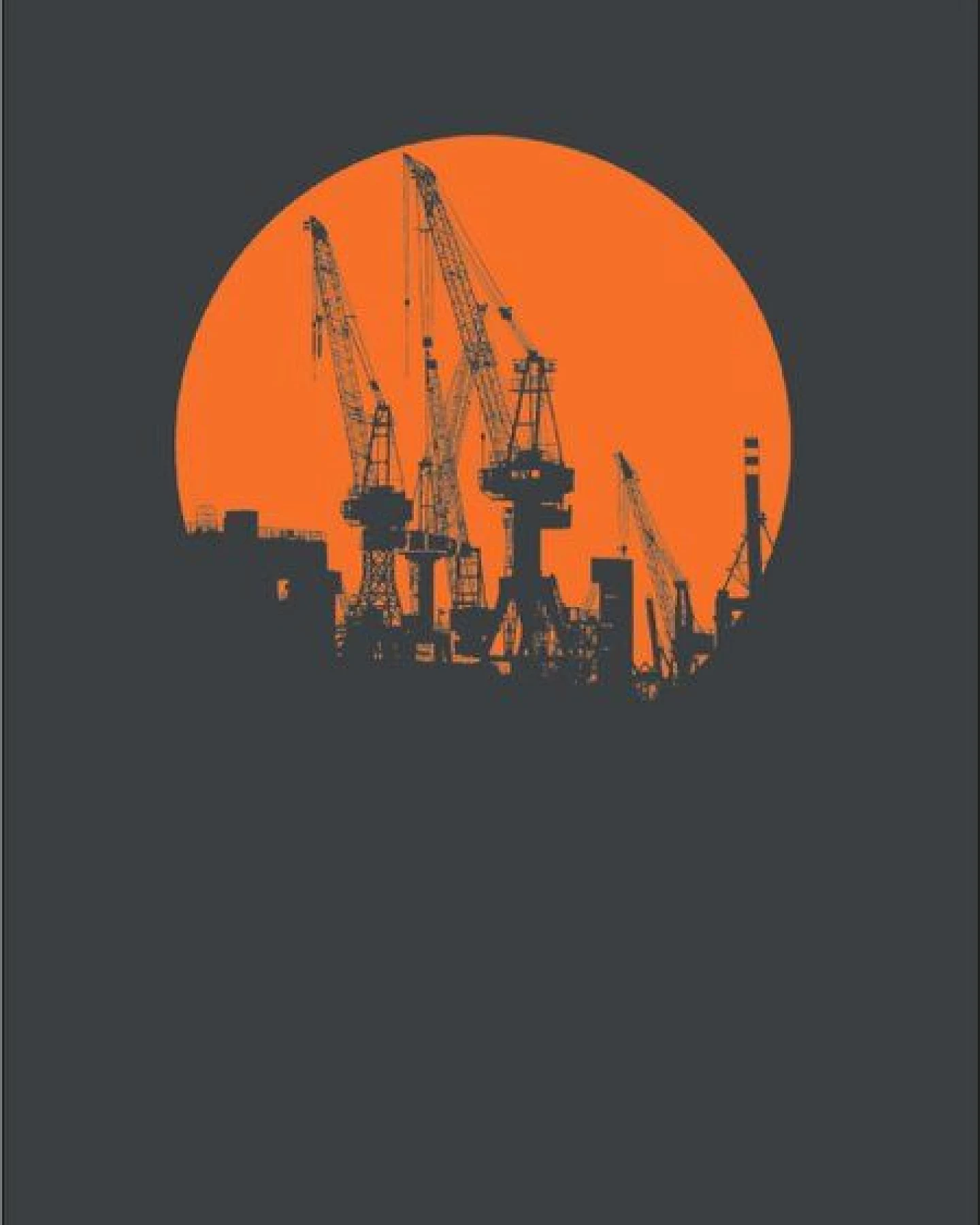 T-Shirtladen-Marktstrasse GmbH Kräne rund, orange Boy-T-Shirt – Ansicht 3