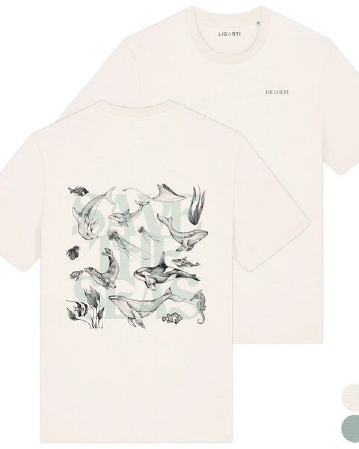 T-Shirt – Save The Seas – LIGARTI Tiermanufaktur