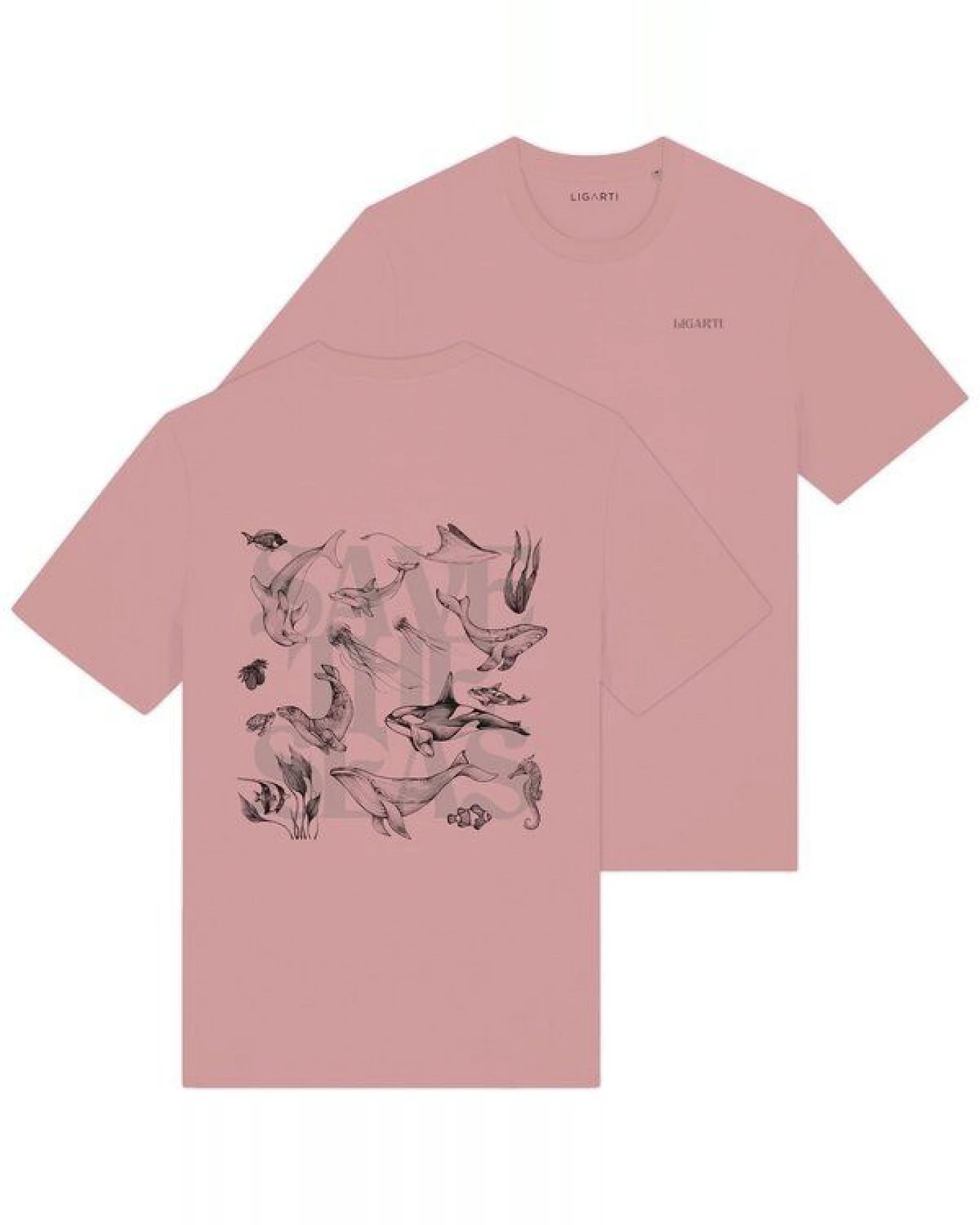 T-Shirt – Save The Seas – LIGARTI Tiermanufaktur – Ansicht 3