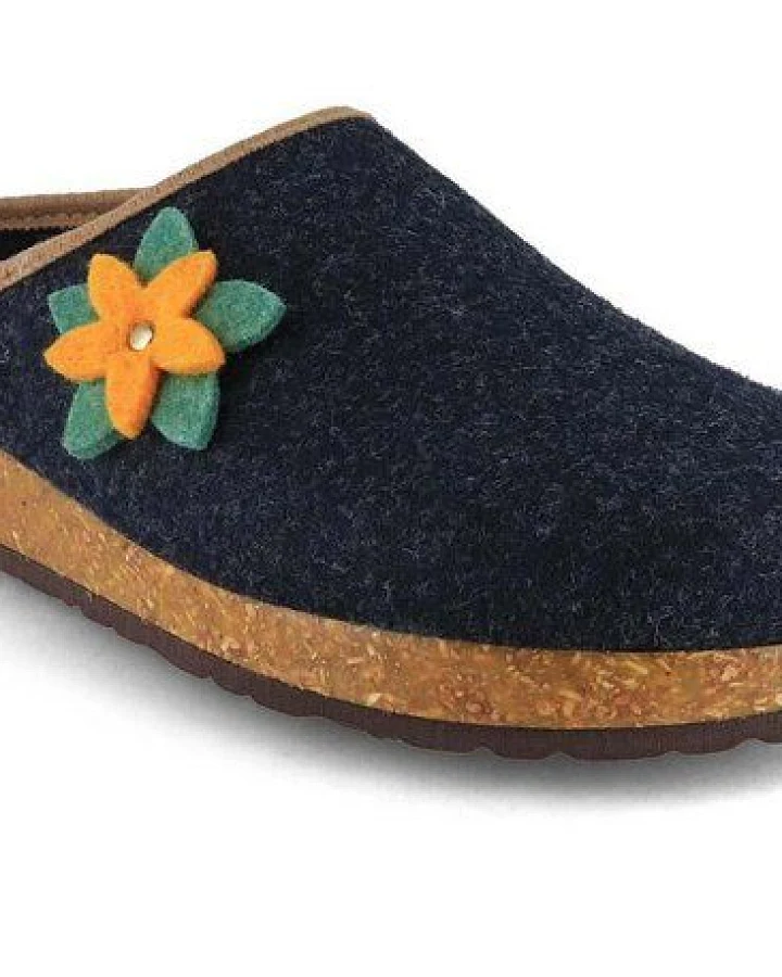 Tuffeln Vegane Damen Hausschuhe Filzclogs Blumig