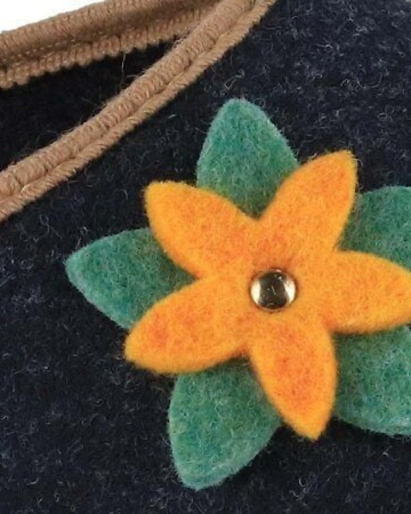 Tuffeln Vegane Damen Hausschuhe Filzclogs Blumig – Ansicht 4