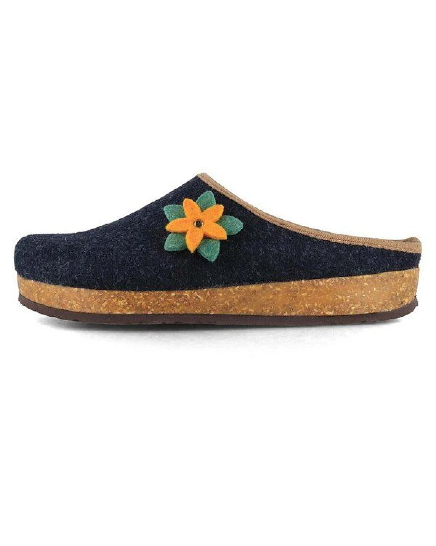 Tuffeln Vegane Damen Hausschuhe Filzclogs Blumig – Ansicht 3