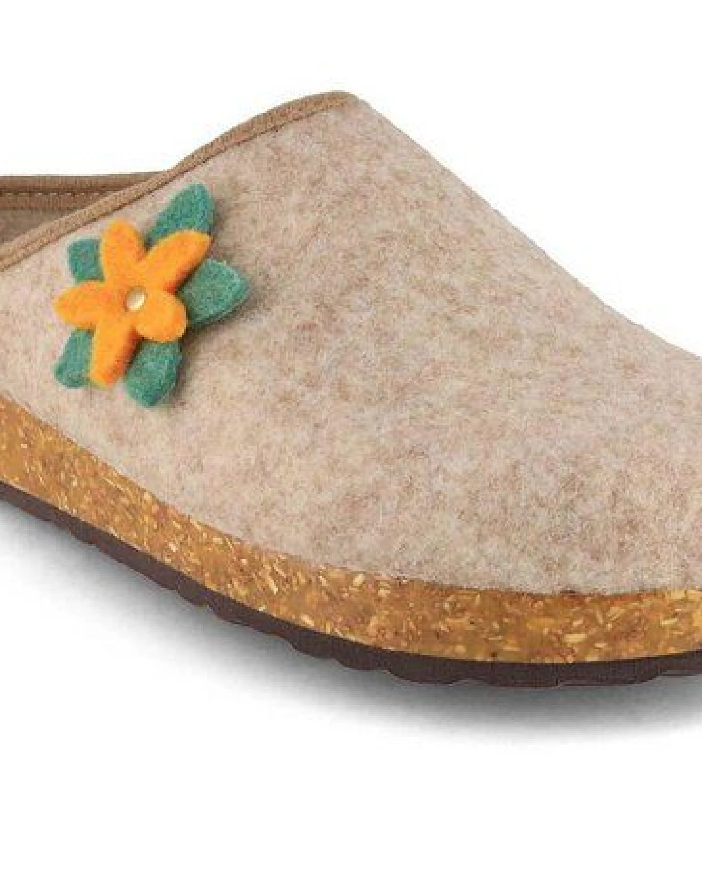 Tuffeln Vegane Damen Hausschuhe Filzclogs Blumig – Ansicht 2