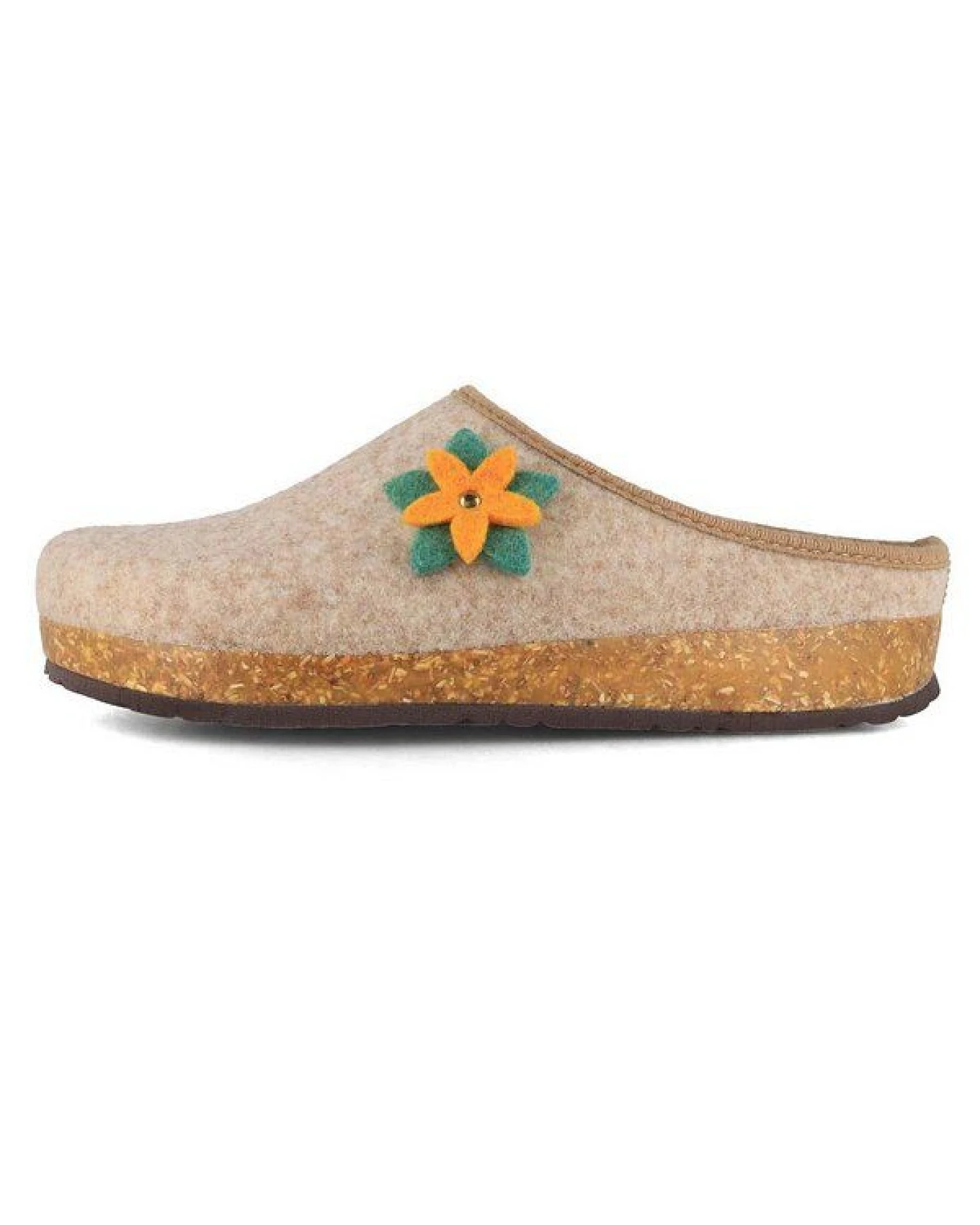 Tuffeln Vegane Damen Hausschuhe Filzclogs Blumig – Ansicht 3