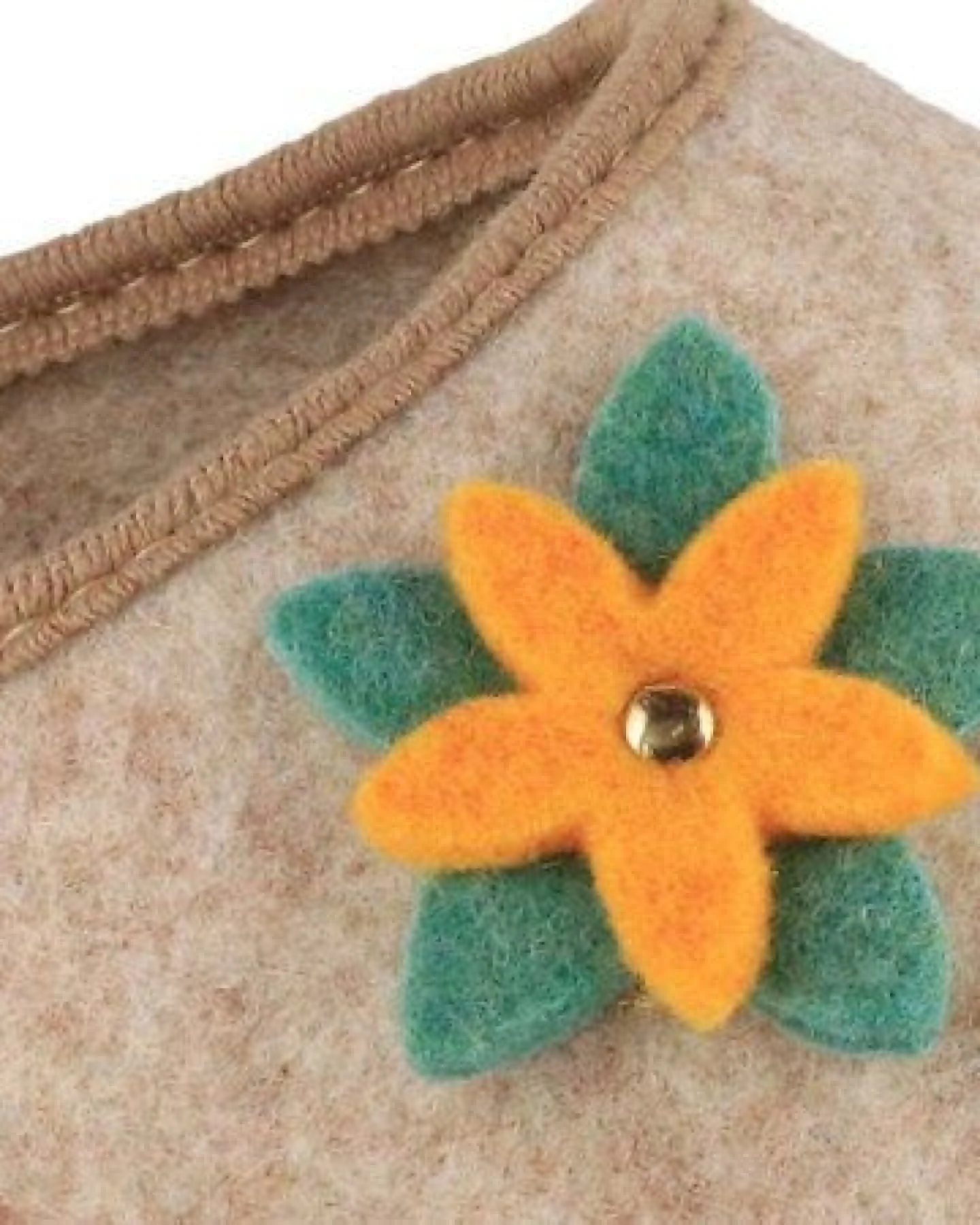 Tuffeln Vegane Damen Hausschuhe Filzclogs Blumig – Ansicht 4