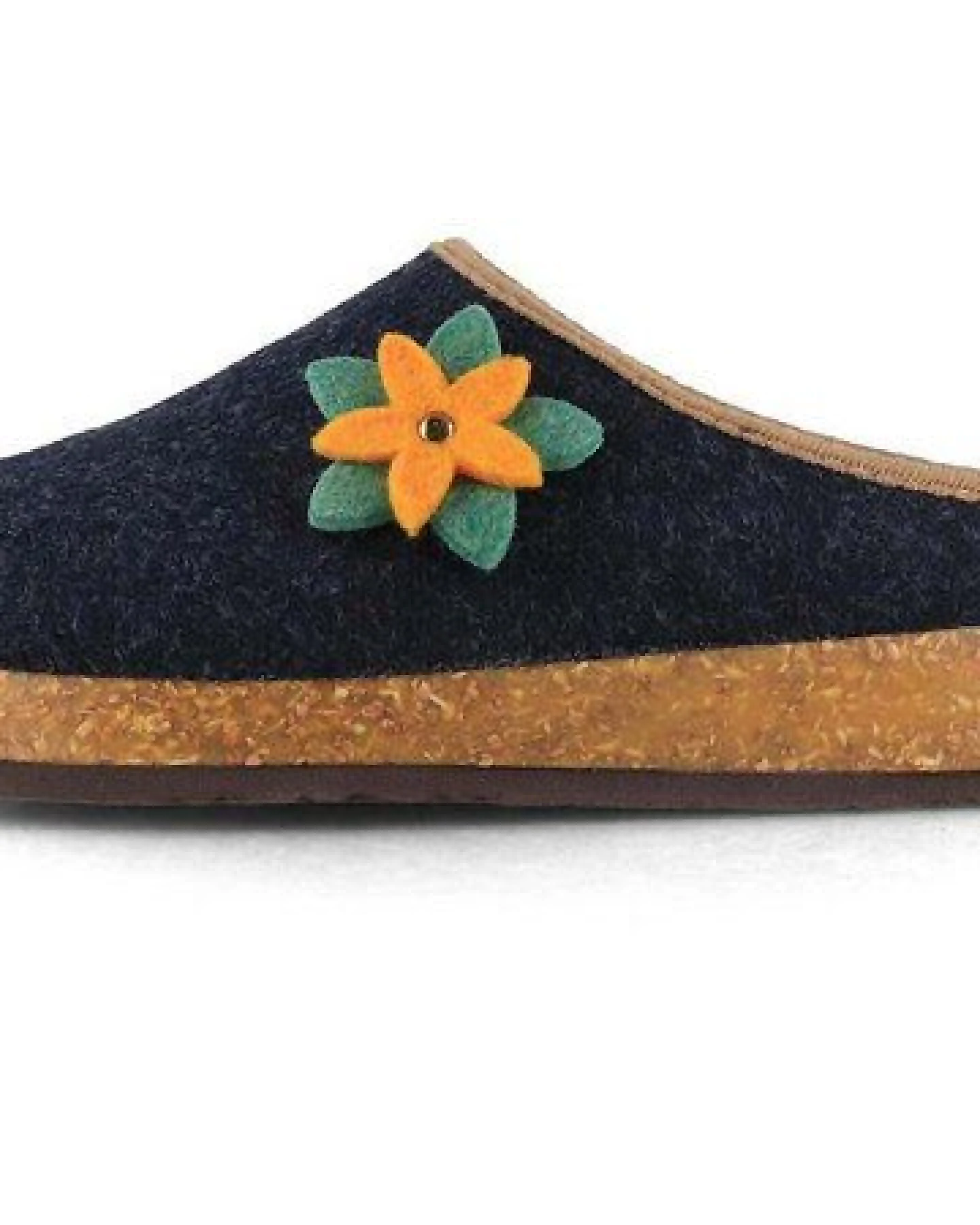 Tuffeln Vegane Damen Hausschuhe Filzclogs Blumig – Ansicht 3