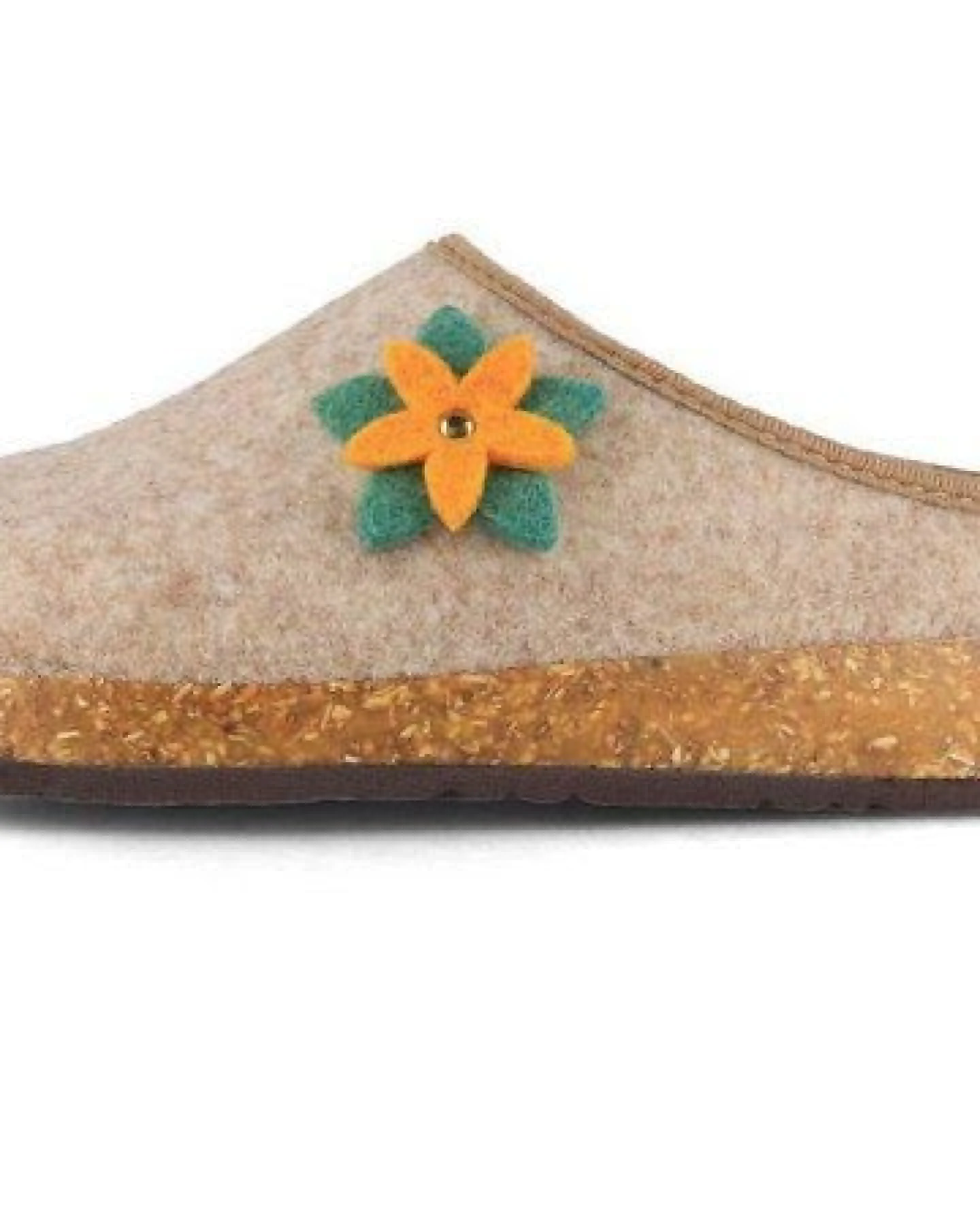 Tuffeln Vegane Damen Hausschuhe Filzclogs Blumig – Ansicht 3