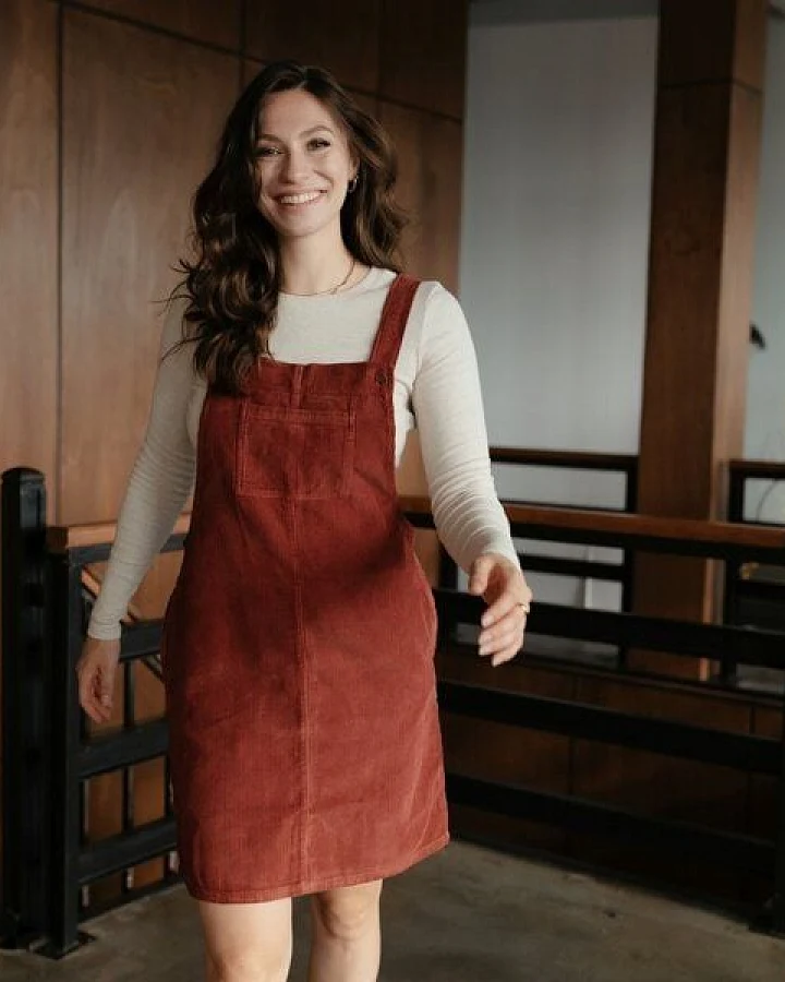 NORDLICHT Damen Cord Kleid Latzkleid aus 100% Bio-Baumwolle MIKA