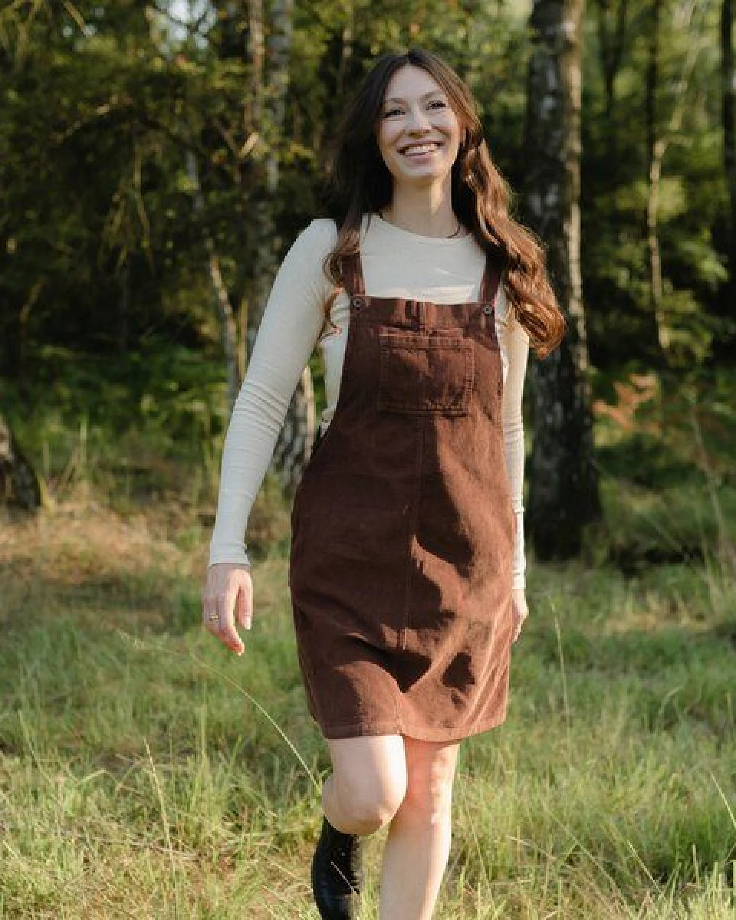 NORDLICHT Damen Cord Kleid Latzkleid aus 100% Bio-Baumwolle MIKA – Ansicht 3