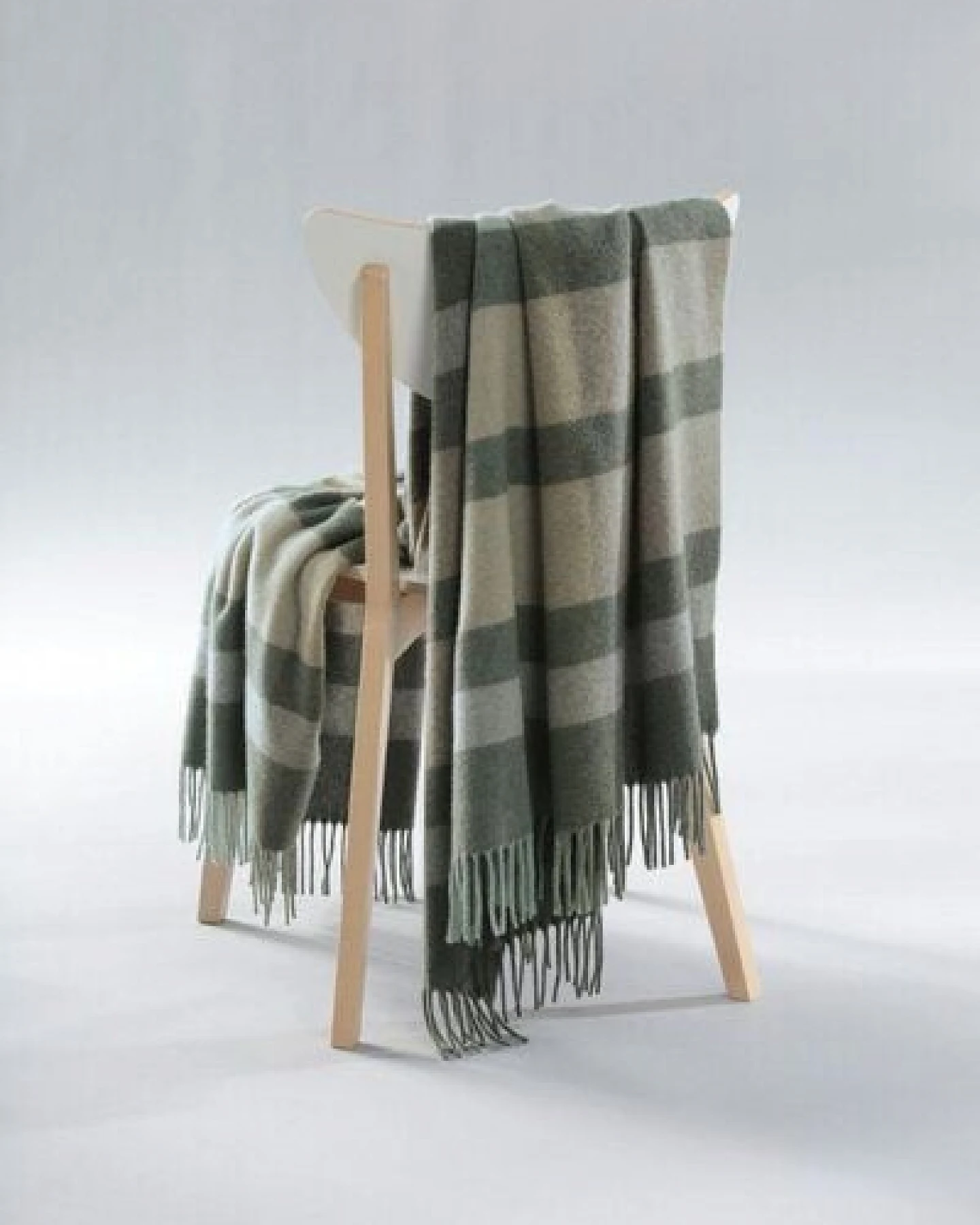 biederlack Plaid Wohndecke Charming Wolle-Kaschmir-Mix tolle Strip Farben – Ansicht 3
