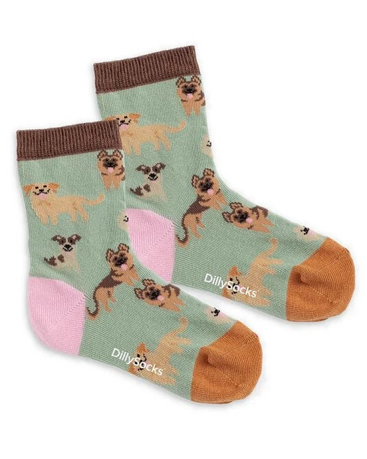 DillySocks Kindersocken Lil Doggy Dog aus Biobaumwoll-Mix